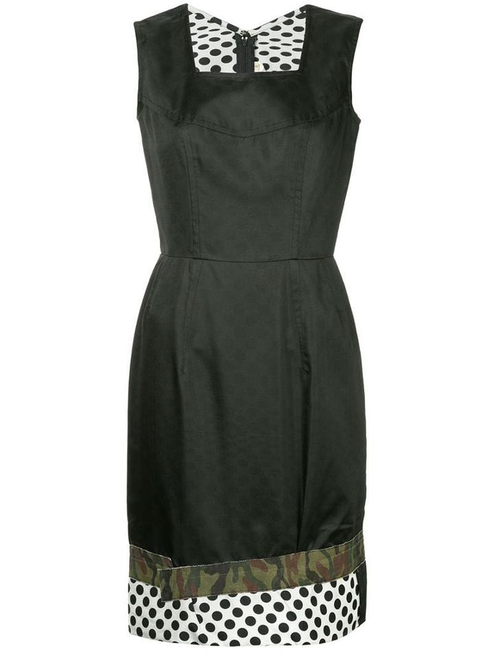 Comme Des Garçons Pre-owned Mix Print Pinafore Dress - Black