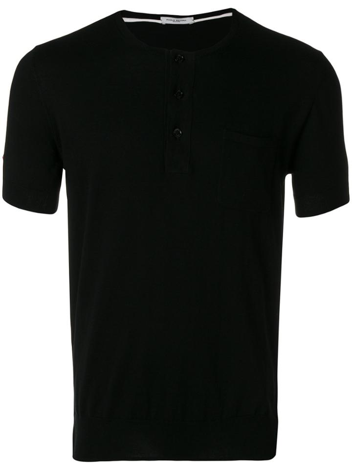 Paolo Pecora Short Sleeve Polo Shirt - Black