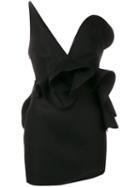 Saint Laurent Off-shoulder Asymmetric Dress - Black