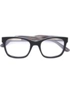 Bottega Veneta Square Frame Glasses, Black, Acetate