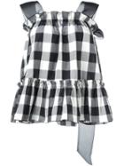 Rochas Bow Detail Gingham Top
