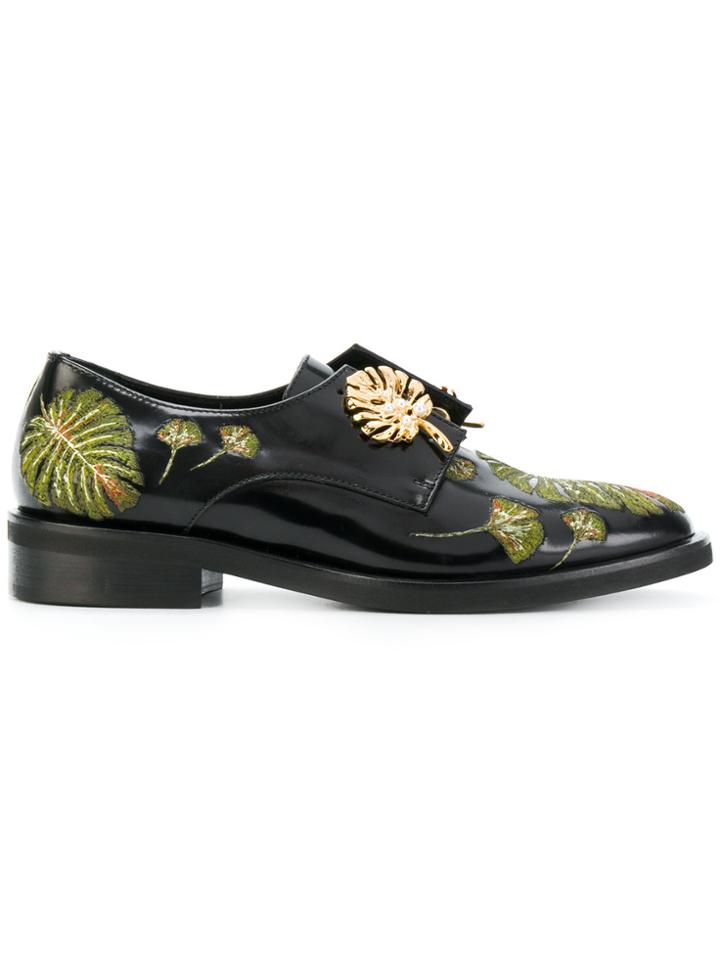 Coliac Patterned Slip-on Loafers - Black