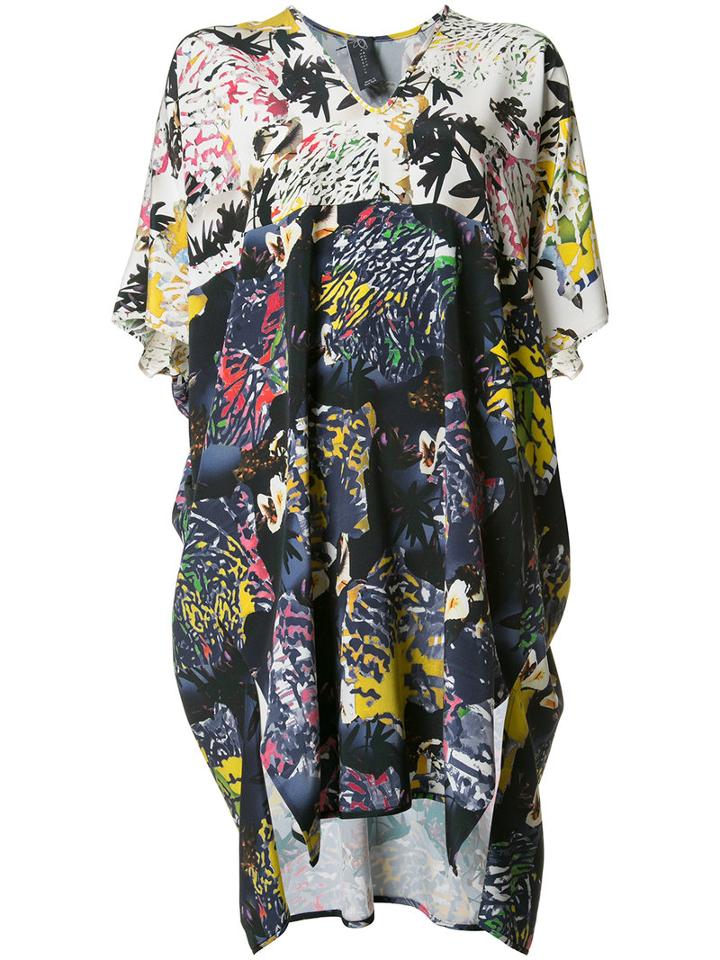 Zero + Maria Cornejo Abstract Print Shift Dress, Women's, Size: 14, Silk/spandex/elastane