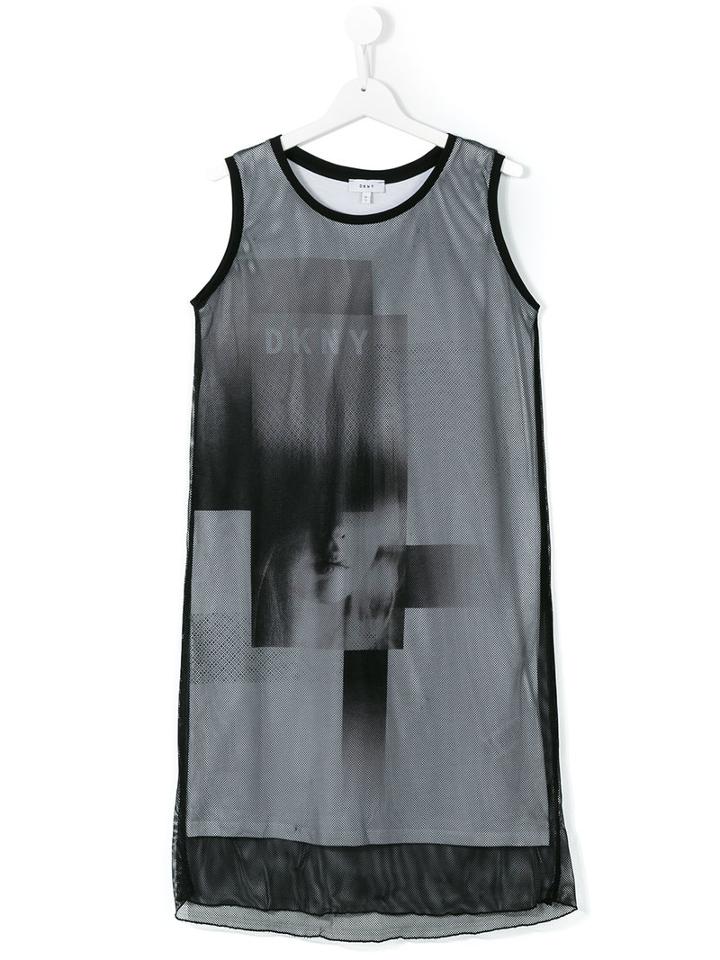 Dkny Kids - Printed Tank Dress - Kids - Cotton/polyester/modal - 16 Yrs, Black