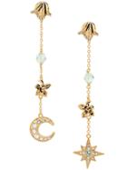 Alberta Ferretti Moon And Star Earrings - Gold