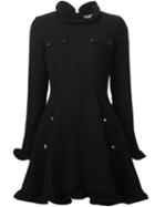 J.w.anderson Frill Trim Dress, Women's, Size: 8, Black, Triacetate/polyester