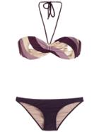 Adriana Degreas Color Block Bikini Set - Purple