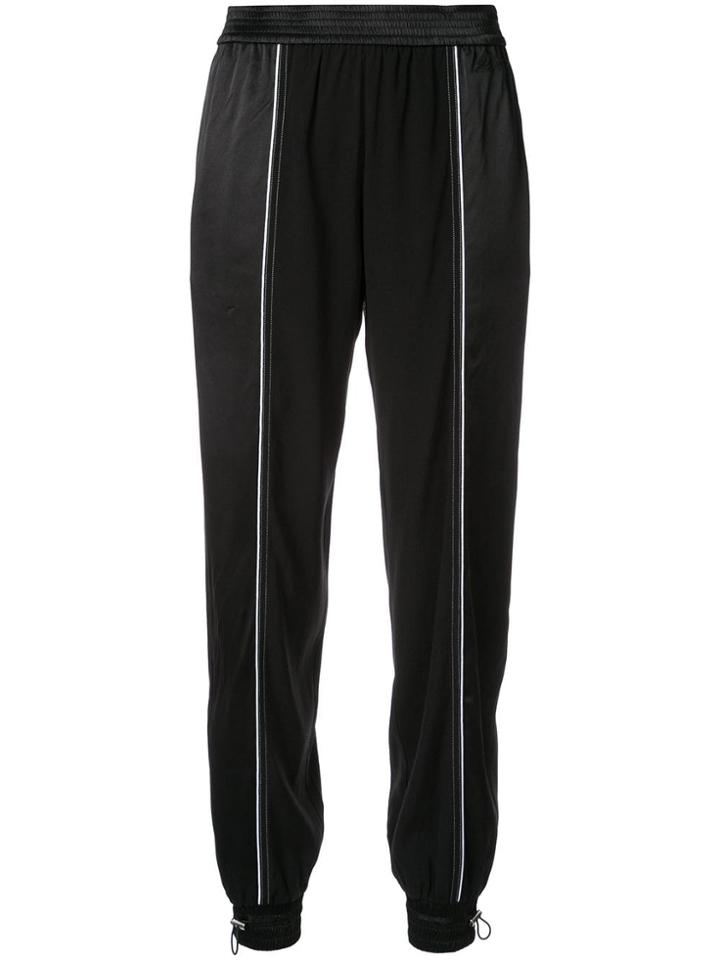 Karl Lagerfeld Satin & Crepe Trousers - Black