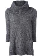Michael Michael Kors Oversized Marled Jumper, Women's, Size: Medium, Grey, Cotton/nylon/alpaca/merino