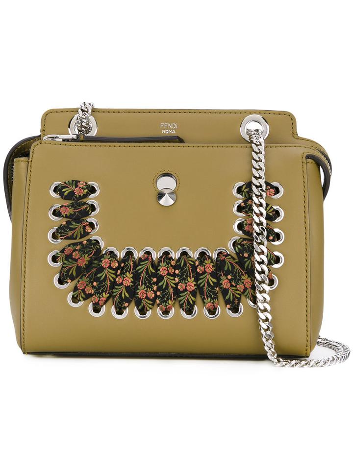 Fendi - Structured Scarf Bag - Women - Leather - One Size, Green, Leather