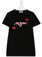 Msgm Kids Teen Patches Logo T-shirt - Black