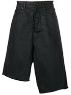 Rick Owens Drkshdw Black Wax Shorts