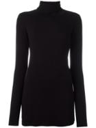 Dondup Roll Neck Jumper, Women's, Size: Small, Black, Spandex/elastane/viscose