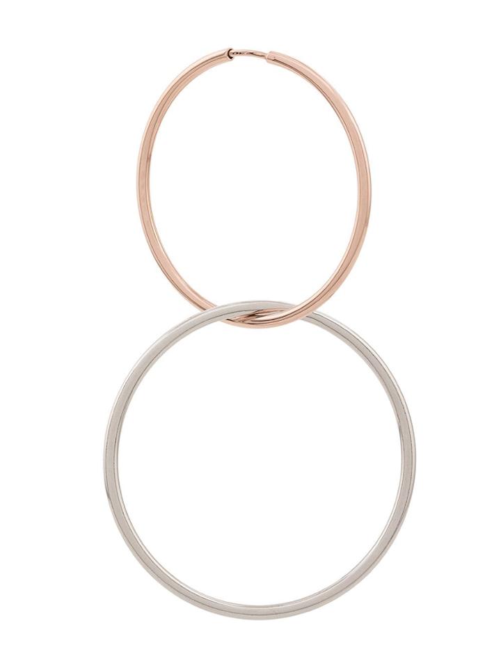 Maria Black Seniorita Hoop 35 And Circle Rock Charm Earring - Gold