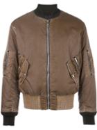 Maison Margiela Classic Bomber Jacket, Men's, Size: 52, Brown, Cotton/polyamide/polyester