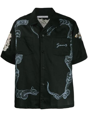 Givenchy Snake & Icarus Hawaiian Shirt - Black