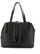 Etro Embossed Paisley Tote - Black