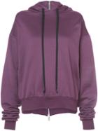 Unravel Project Back-to-front Zipped Hoodie - Pink & Purple