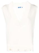 Sjyp Ripped Pullover Vest - White