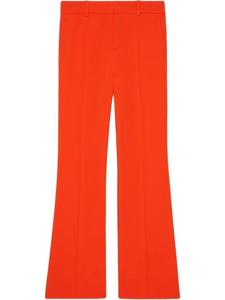 Gucci Viscose Bootcut Trousers - Yellow