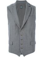Eleventy Flap Pockets Waistcoat, Men's, Size: Medium, Grey, Spandex/elastane/wool