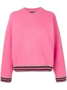 Alanui Glitter Hem And Cuffs Sweater - Pink & Purple