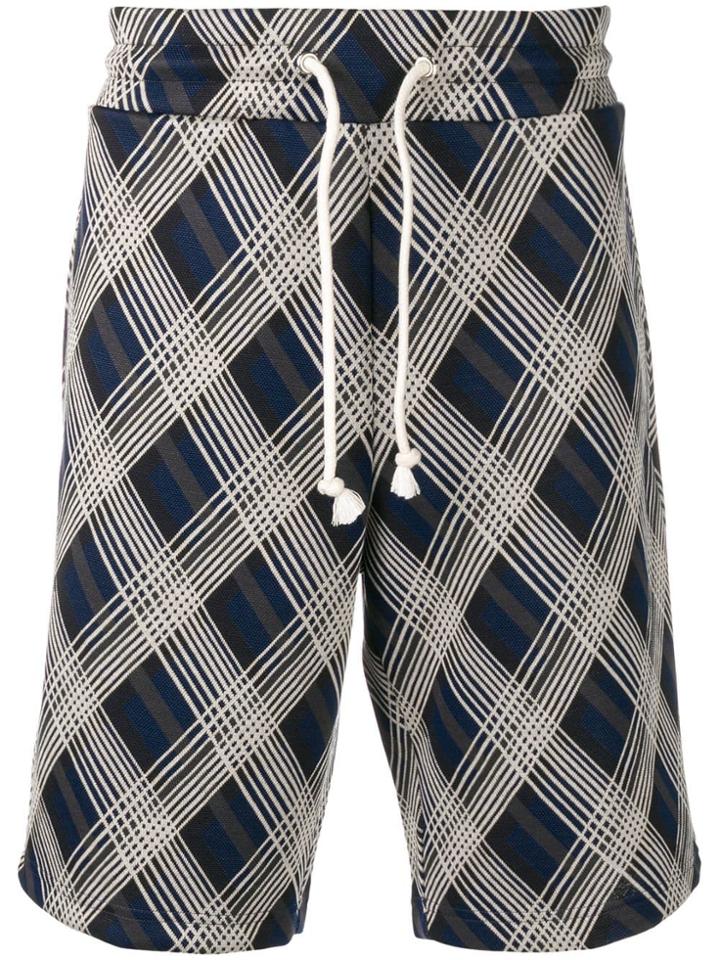 Maison Margiela Geometric Print Bermuda Shorts - Blue