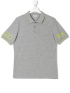 Kenzo Kids Teen Logo Print Polo Shirt - Grey
