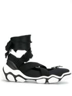 Red Valentino Red(v) Ankle Tie Sneakers - Black