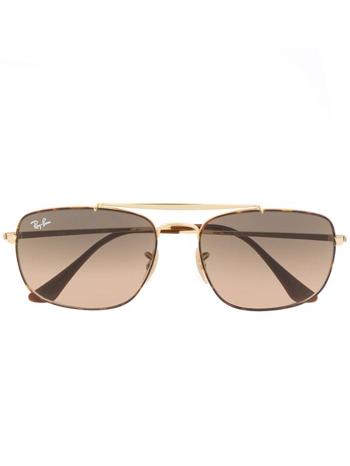 Ray-ban Square Shape Sunglasses - Gold