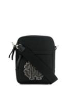 Roberto Cavalli Studded Logo Messenger Bag - Black