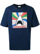 Saint Laurent Shark Print T-shirt, Men's, Size: Small, Blue, Cotton