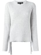 Proenza Schouler Side Tie Jumper, Women's, Size: Medium, Grey, Cashmere/wool