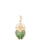 Aurelie Bidermann 'scarab' Tsavorite And Diamond Pendant - Metallic