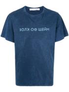 Walk Of Shame Cyrillic Logo Print T-shirt - Blue