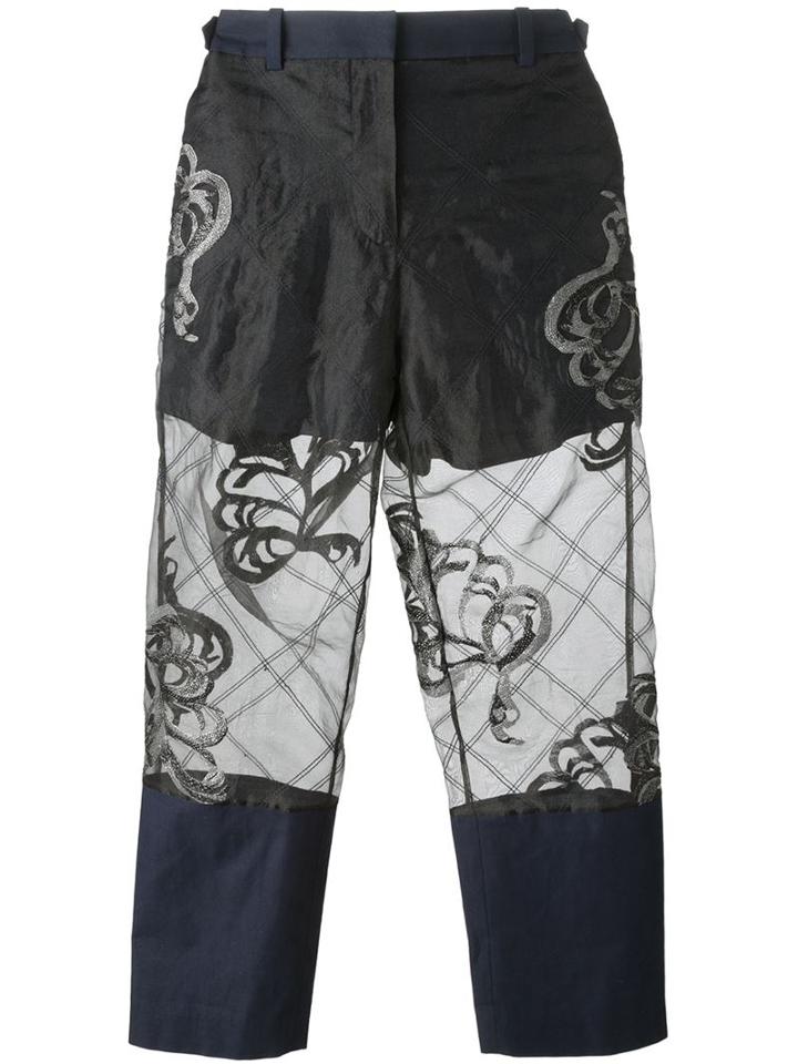 3.1 Phillip Lim Fern Embroidered Organza Trousers