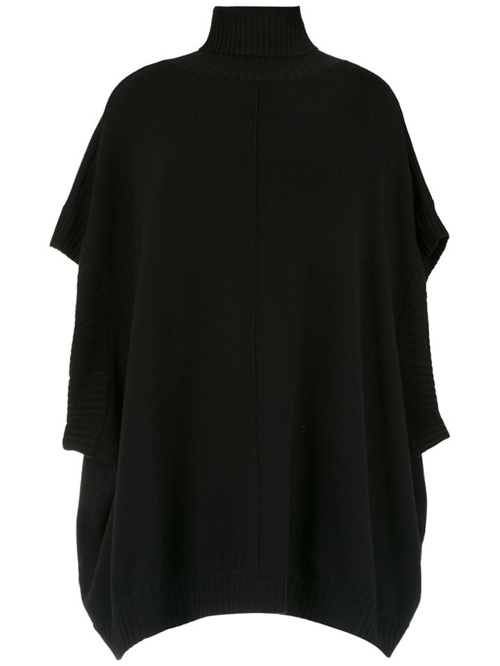 Gloria Coelho High Neck Oversized Top - Black
