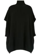 Gloria Coelho High Neck Oversized Top - Black