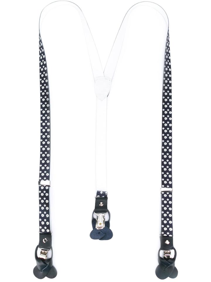 Fefè Daisy Pattern Suspenders - Blue
