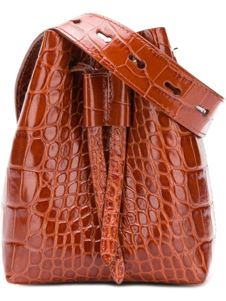 Nanushka Minee Croc-effect Belt Bag - Brown