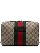 Gucci Gg Supreme Wash Bag - Brown