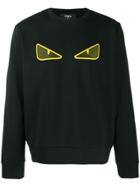 Fendi Bag Bugs Eye Motif Sweater - Black
