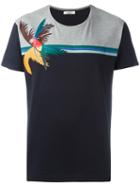 Valentino Parrot Print T-shirt, Men's, Size: Medium, Black, Cotton