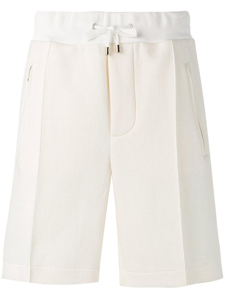 Umit Benan - Tailored Drawstring Shorts - Men - Cotton/polyamide - 52, White, Cotton/polyamide