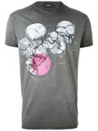 Dsquared2 Skulls Dot T-shirt, Men's, Size: Xl, Grey, Cotton