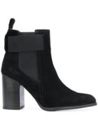 Armani Jeans Elasticated Ankle Boots - Black