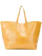 Nanushka Oversized Embossed Tote Bag - Yellow
