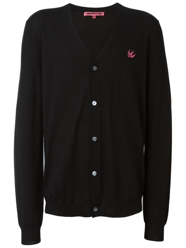 Mcq Alexander Mcqueen 'swallow' Cardigan, Men's, Size: Xxl, Black, Wool