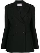 Matthew Adams Dolan Fitted Double Breasted Coat - Black