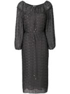 Zimmermann Longsleeved Fitted Dress - Grey